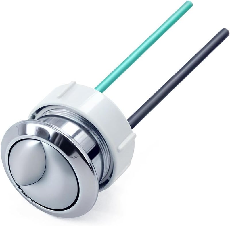 Lychee Light Dual Flushing Toilet Push Button Spare Parts,Top Toilet Button Replacement Compatible with Geberit & Kohler Part, Satin Chrome Toilet Parts with 1.5inch(38mm) Hole in the Toilet Tank Lid - Image 1